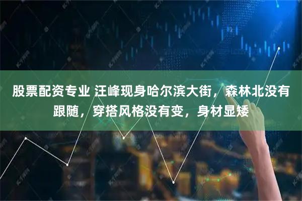 股票配资专业 汪峰现身哈尔滨大街，森林北没有跟随，穿搭风格没有变，身材显矮